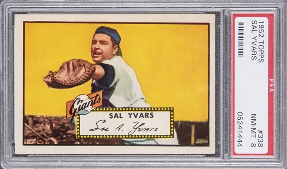 1952 Topps #338 Sal Yvars – PSA NM-MT 8